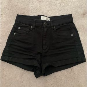 garage high waisted jean shorts size 0